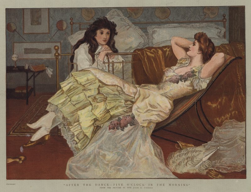 Depois da dança, cinco horas da manhã (chromolitho) de Julia Bracewell Folkard