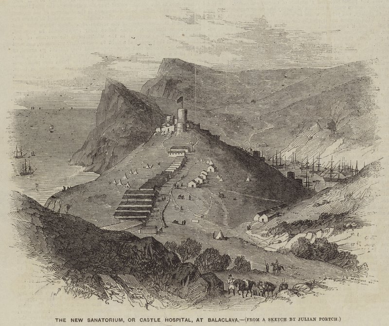 O Novo Sanatório, ou Castle Hospital, em Balaclava de Julian Portch