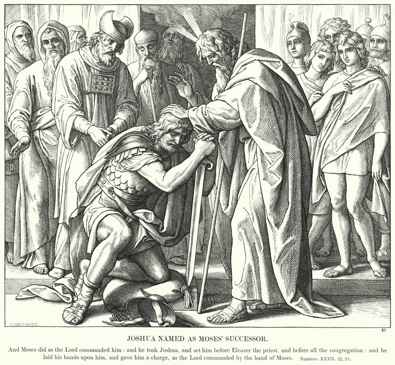 Josué Nomeado como Sucessor de Moisés (gravura) de Julius (after) Schnorr von Carolsfeld