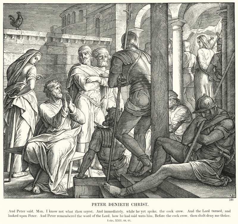 Peter Denieth Cristo (gravura) de Julius (after) Schnorr von Carolsfeld