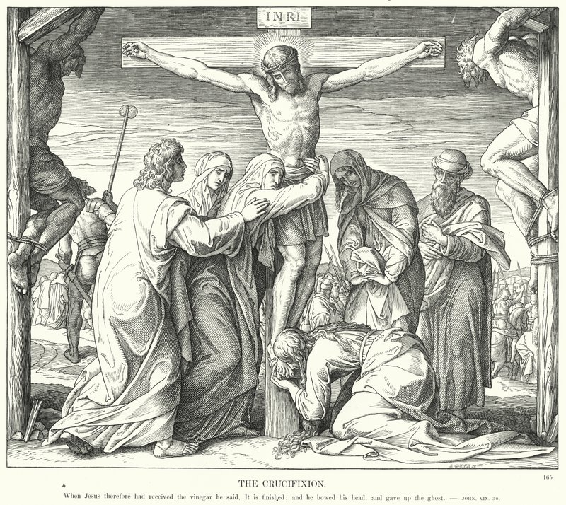 A Crucificação (gravura) de Julius (after) Schnorr von Carolsfeld