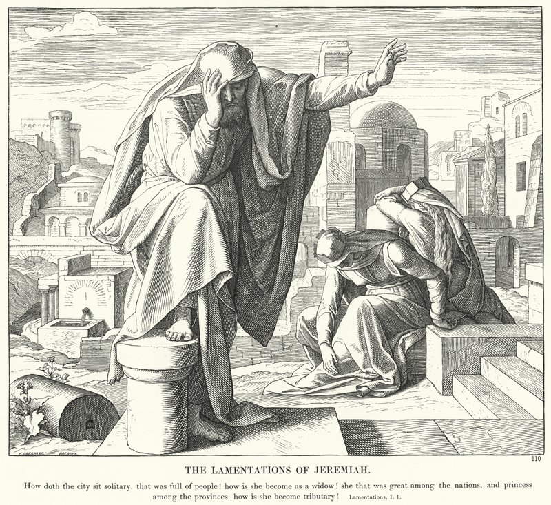 As Lamentações de Jeremias (gravura) de Julius (after) Schnorr von Carolsfeld