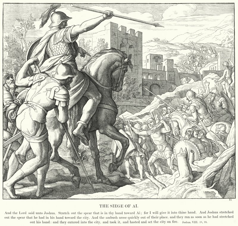 O Cerco de Ai (gravura) de Julius (after) Schnorr von Carolsfeld