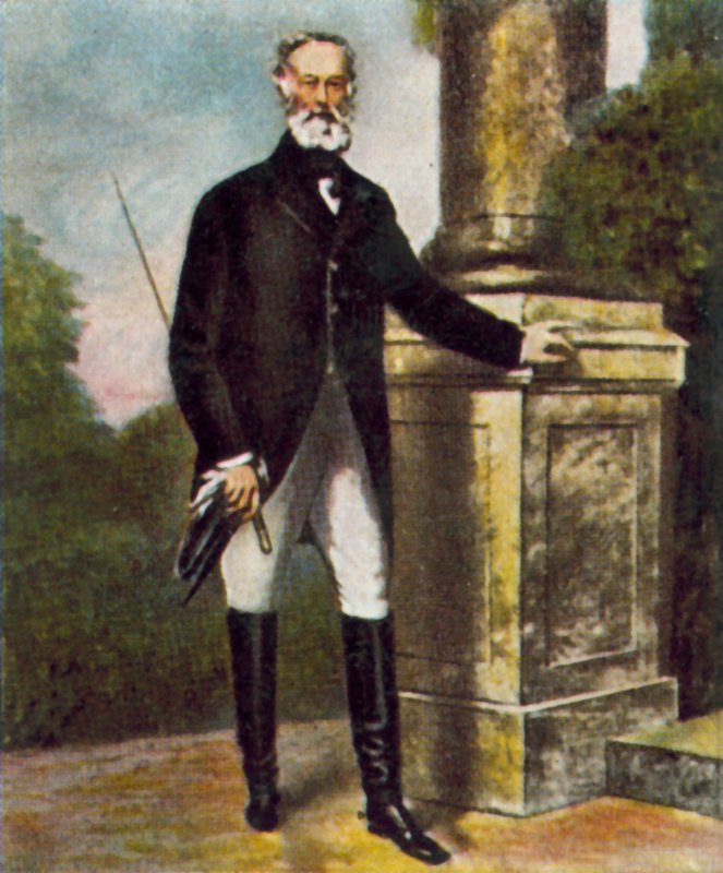 Alfred Krupp, industrial alemão (litografia a cores) de Julius Grun
