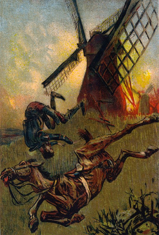 Ilustração para Don Quixote de Julius Schlattmann