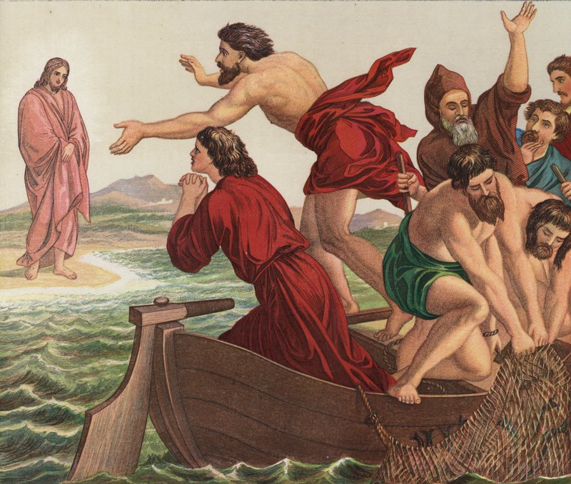 Cristo aparecendo no lago de Tiberíades de Julius Schnorr von Carolsfeld