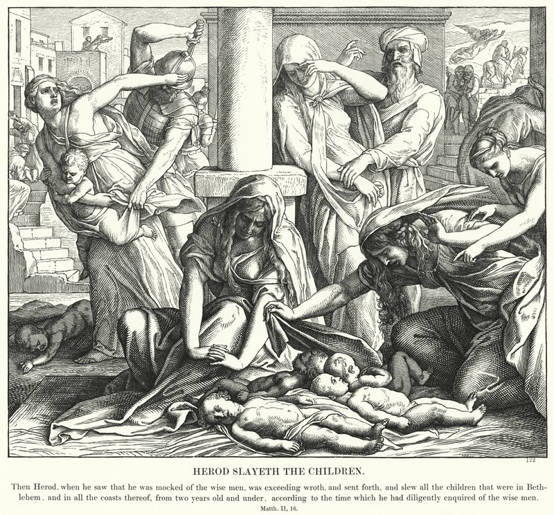 Herodes mata as crianças de Julius Schnorr von Carolsfeld