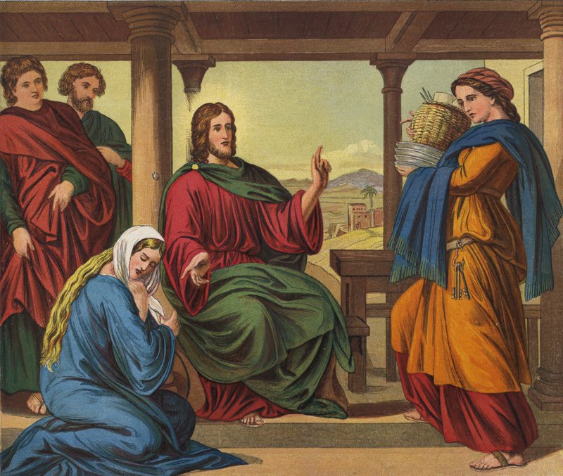 Jesus na casa de Marta de Julius Schnorr von Carolsfeld