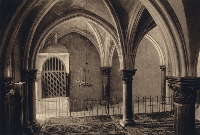 Jerusalém, Câmara da Última Ceia (foto p/b) de Karl Grober