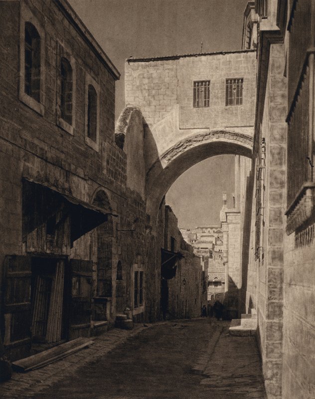 Jerusalém, Ecce Homo-Arquitetura (foto a p/b) de Karl Grober