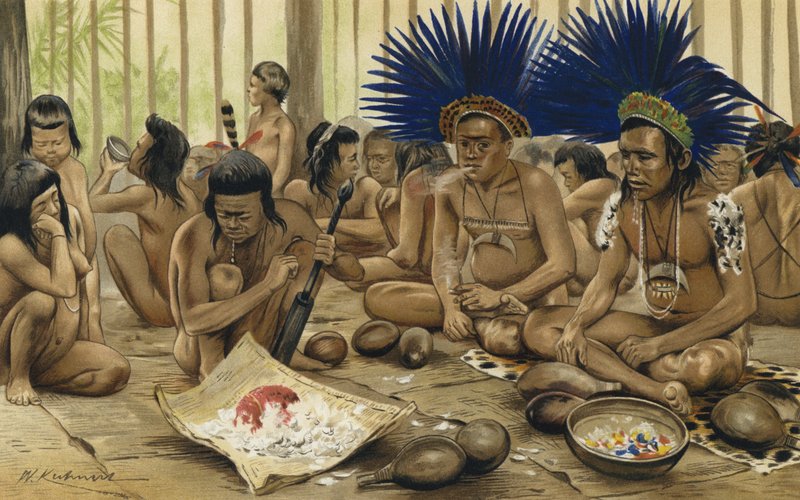 Festa dos mortos dos índios Bororo do Brasil Central de Karl Von den Steinen