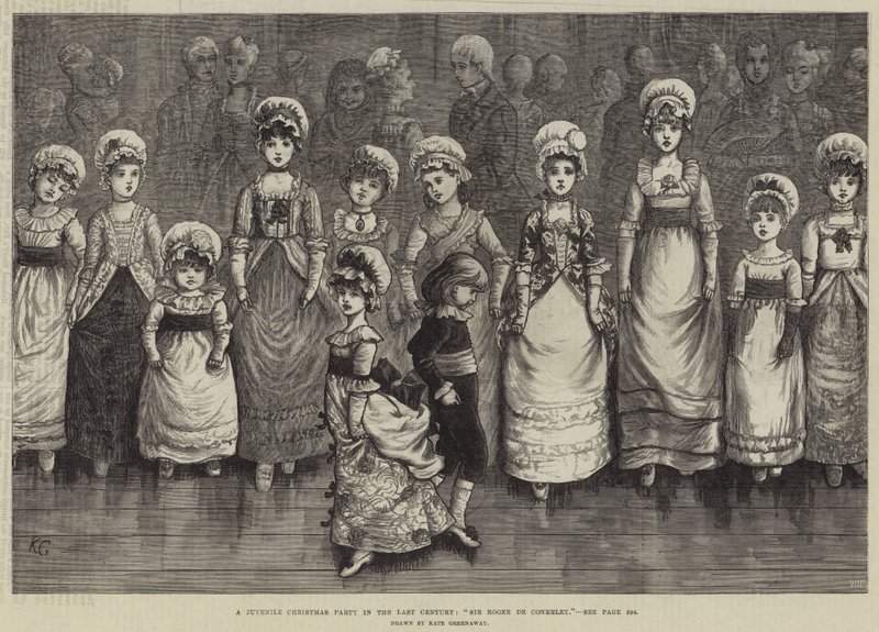 Uma Festa de Natal Juvenil no Século Passado, Sir Roger de Coverley de Kate Greenaway