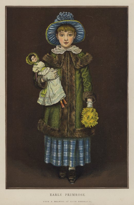 Prímula precoce (cor litho) de Kate (after) Greenaway