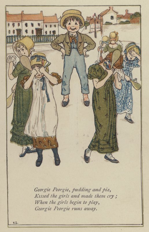 Georgie Peorgie, pudim e torta (cor litho) de Kate (after) Greenaway