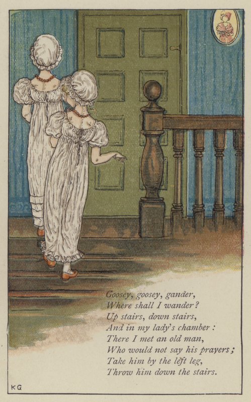 Goosey, goosey, gander (cor litho) de Kate (after) Greenaway