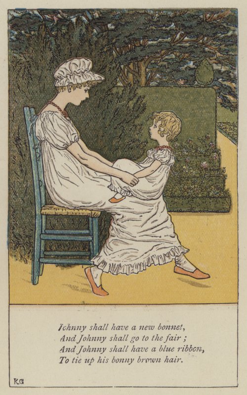 Johnny deve ter um novo chapéu (cor litho) de Kate (after) Greenaway