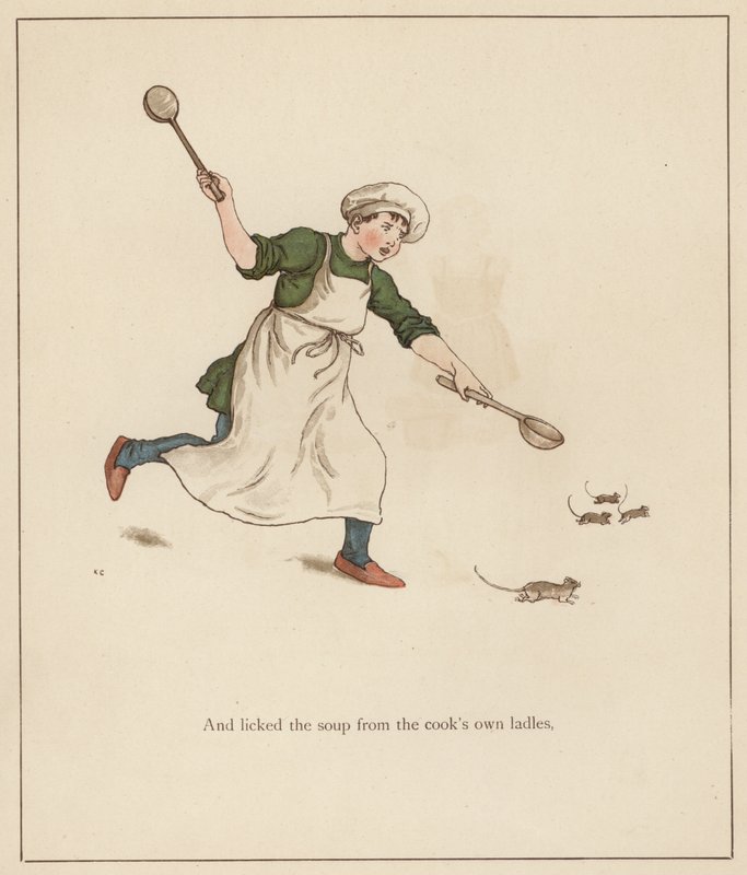 Kate Greenaway ilustração para The Pied Piper of Hamelin por Robert Browning (cor litho) de Kate (after) Greenaway