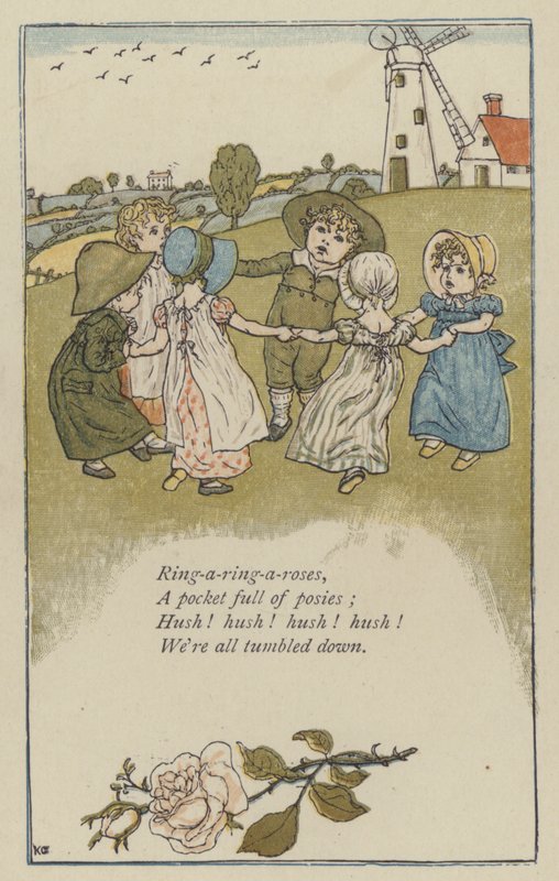 Ring-a-ring-a-roses (cor litho) de Kate (after) Greenaway