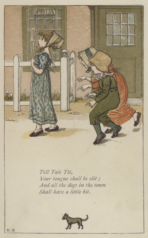 Tell Tale Tit (cor litho) de Kate (after) Greenaway