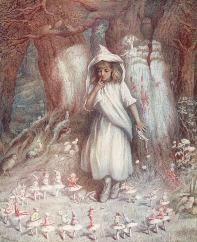 O anel dos elfos (litografia a cores) de Kate (after) Greenaway
