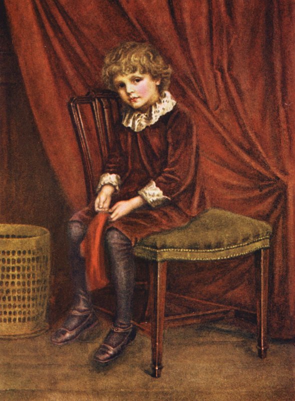 O Rapaz Vermelho (litografia a cores) de Kate (after) Greenaway