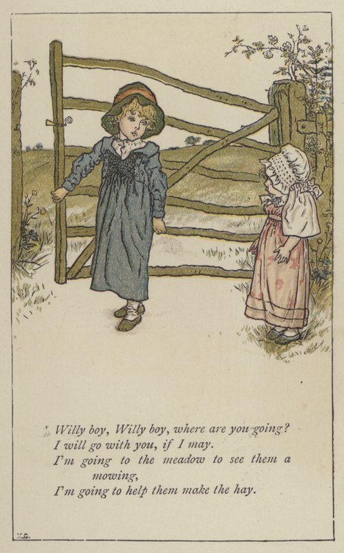 Willy boy, Willy boy, onde vais (cor litho) de Kate (after) Greenaway