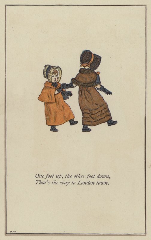 Um pé para cima, o outro pé para baixo de Kate Greenaway