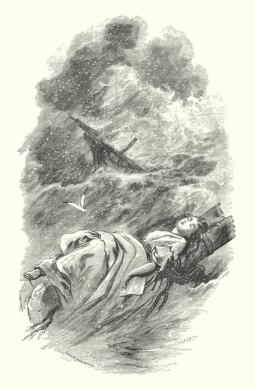 O Naufrágio do Hesperus (gravura) de Keeley Halswelle