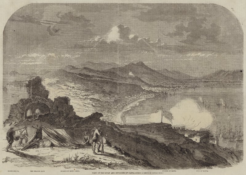 Vista do Golfo e arredores de Gaeta de Konrad Grob