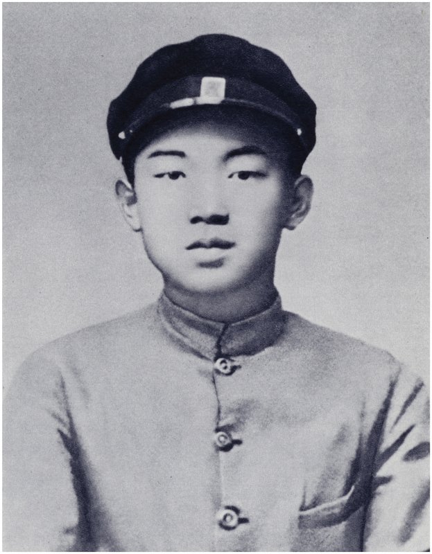 O camarada Kim Il-sung nos seus anos de escola (litho) de Korean Photographer