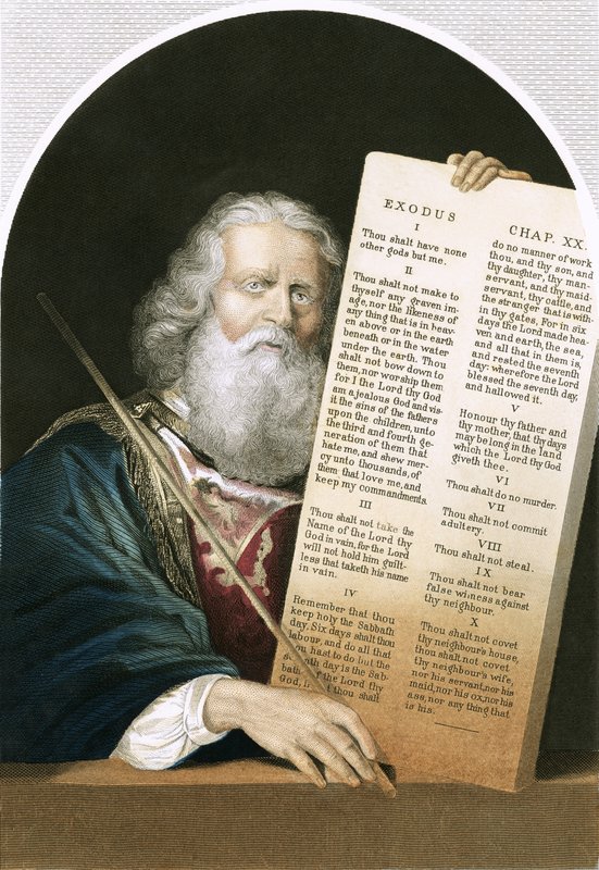Moisés e os dez mandamentos de Kuhn