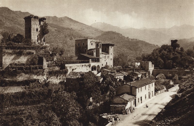 Itália: Castello Verrucola, Fivizzano (foto p/b) de Kurt Hielscher