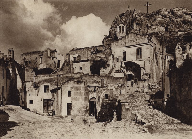 Itália: Matera, Puglie (foto p/b) de Kurt Hielscher
