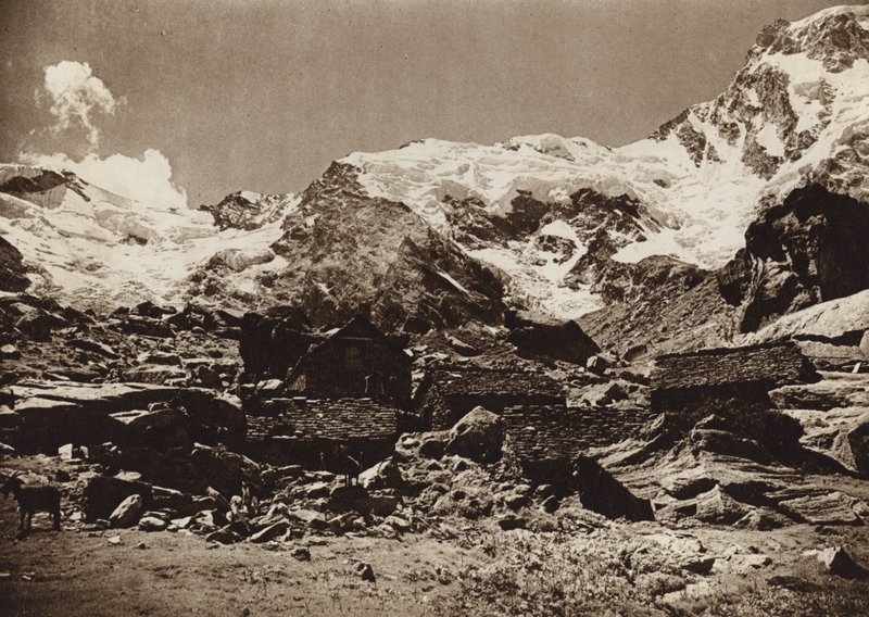 Itália: Monte Rosa (foto p/b) de Kurt Hielscher