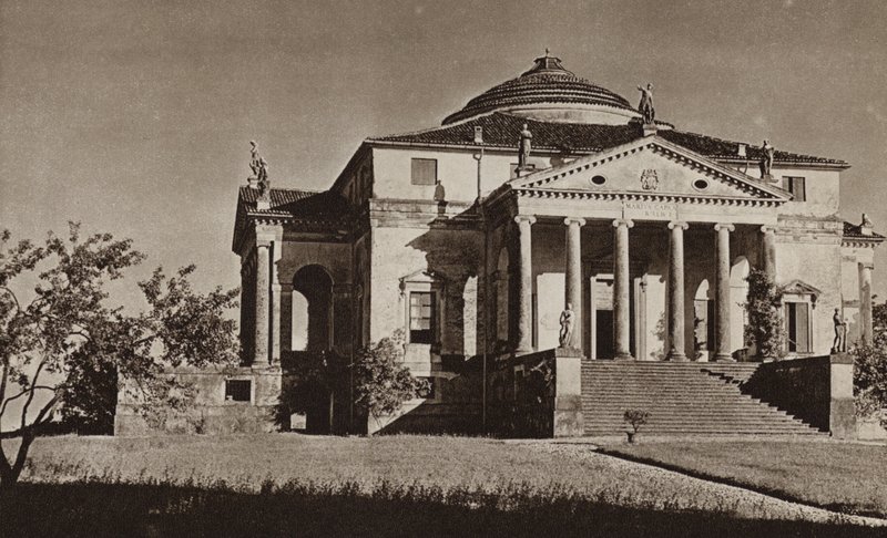 Itália: Vicenza, Villa Rotonda (foto p/b) de Kurt Hielscher