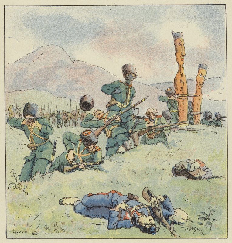 Ataque da guarnição de Andjou de L. Malespine