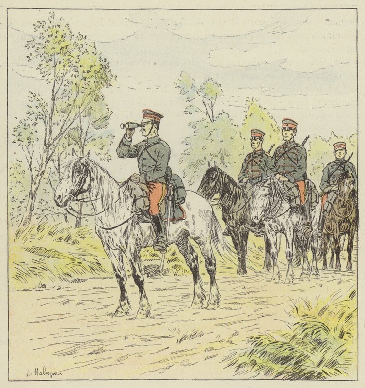 Cavalaria japonesa em reconhecimento de L. Malespine
