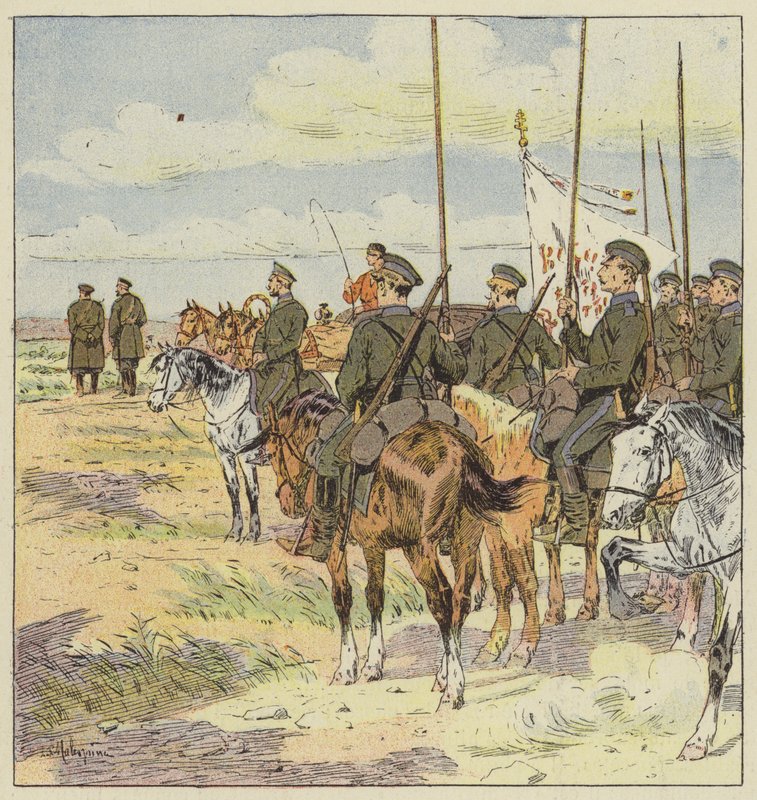 General Kuropatkin inspeciona as principais posições de L. Malespine
