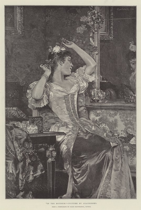 Na gravura de Boudoir de Ladislaw von Czachorski