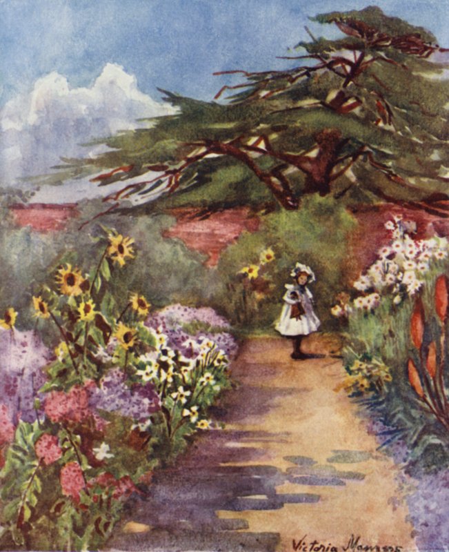 Old English Garden, Brockwell Park (cor litho) de Lady Victoria Marjorie Harriet Manners