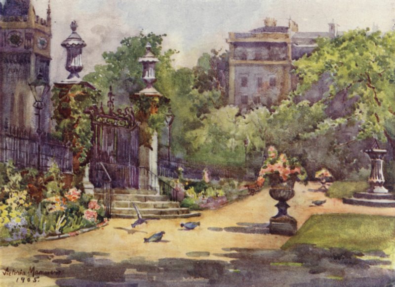 O Jardim do Templo Interior (cor litho) de Lady Victoria Marjorie Harriet Manners
