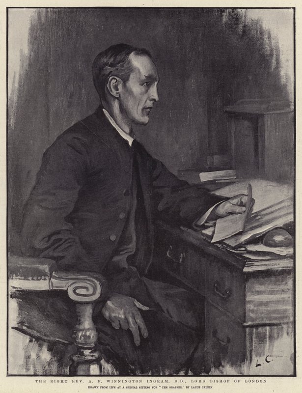 O reverendo da direita, AF Winnington Ingram, DD, Lord Bispo de Londres de Lance Calkin