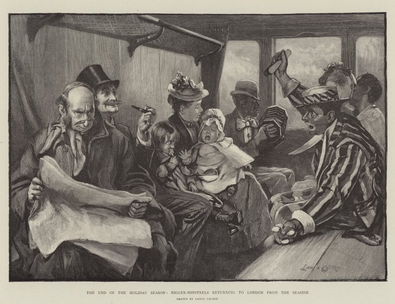 O final da temporada de férias, Nigger-Minstrels retornando a Londres do Seaside de Lance Calkin