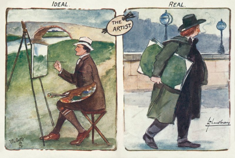 Ideal e real (litografia a cores) de Lance Thackeray