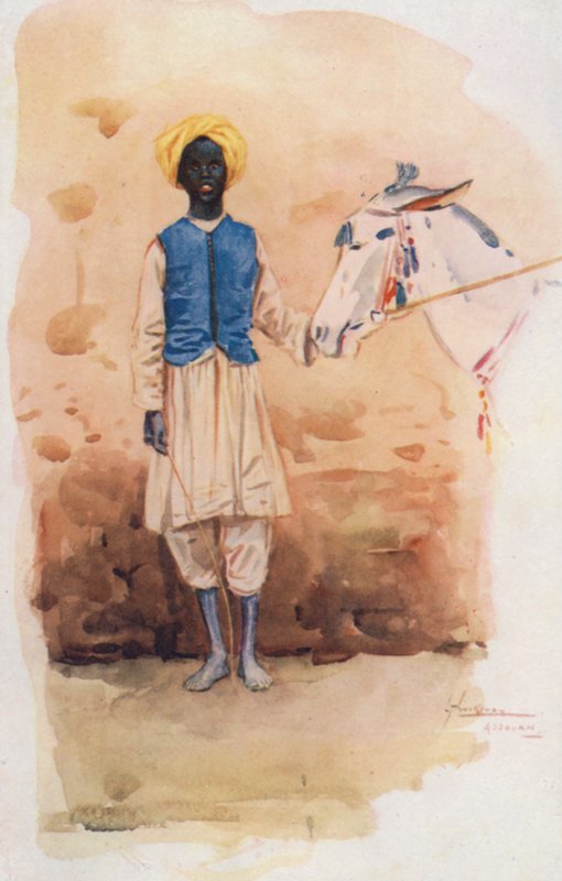 Povo do Egipto: Rapaz Burro, Hammar (litografia a cores) de Lance Thackeray