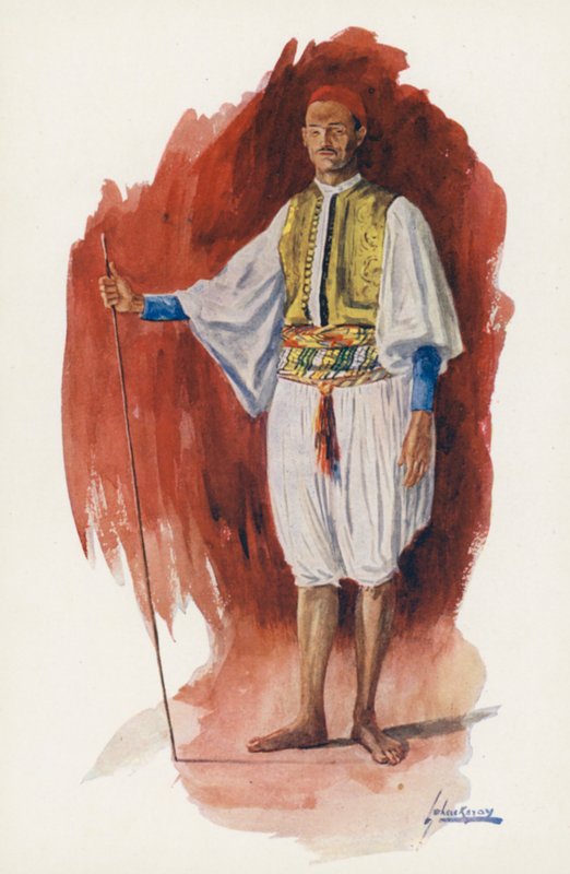 Povo do Egipto: Corrida de Sais (litografia a cores) de Lance Thackeray
