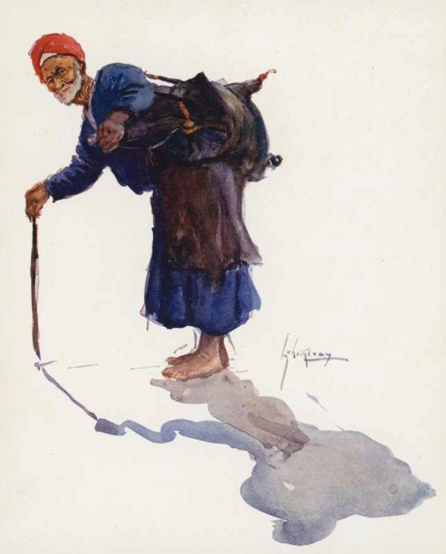 Povo do Egito: Transportador de água, Sakka (litografia a cores) de Lance Thackeray