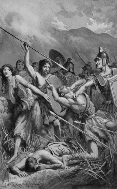 Um ataque romano aos britânicos em Mona de Lancelot Speed