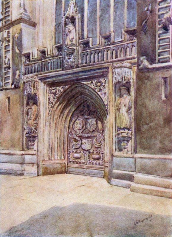 Abadia de Banho, Porta Oeste (cor litho) de Laura Annie Happerfield