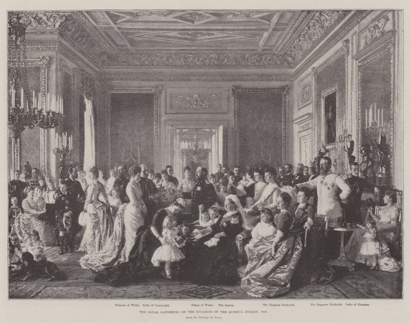 O Encontro Real por Ocasião do Jubileu da Rainha, 1887 de Laurits Regner Tuxen